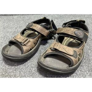 FootJoy Golf Sandals Mens Size 7M Brown Leather Adjustable Straps Spikes 45607
